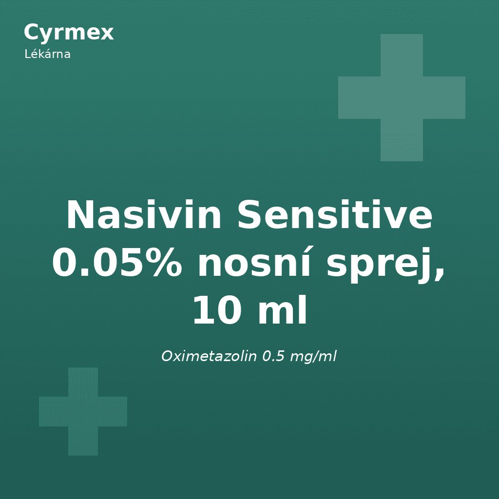 Nasivin Sensitive 0.05% nosní sprej, 10 ml