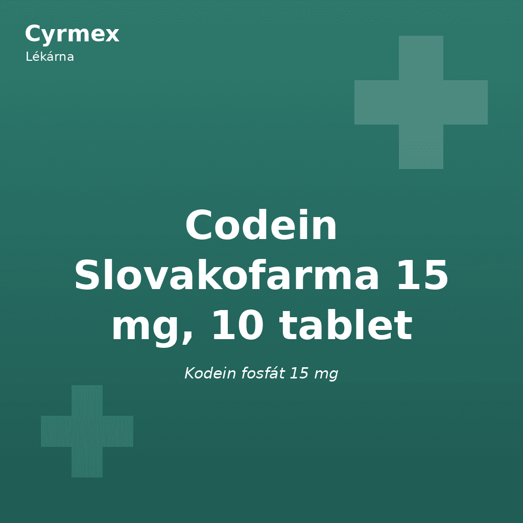 Codein Slovakofarma 15 mg, 10 tablet
